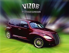 CHRYSLER PT CRUISER VIZOR AERODYNAMIC NO DRILL EXTERIOR SUN VISOR ~ US MFG picture