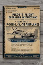 Vintage P-51H Mustang Pilot Flight Operating Manual 1945 70 Pages picture