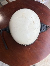 Vintage 1960's Buco Traveler Helmet White - Open Face Half Shell USA Adjustable picture