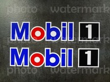 2x Mobil 1 Oil Decal Sticker Logo Pegatina Kart racing bike drag truck Pick Size picture