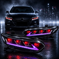 Headlights For 2018-2022 Honda Accord 10th Gen LED Sequential Projector Assembly picture