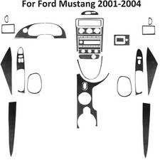 36Pcs Real Carbon Fiber Kits Full Interior Trim Cover For Ford Mustang 2001-2004 picture