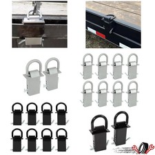 2/4/8PCS Black/Silver Adjustable Trailer Stake Pocket D-Ring For Standard 2