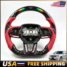 LED Carbon fiber Steering Wheel for Dodge Charger Hellcat Jeep SRT 8 2015-2025 picture