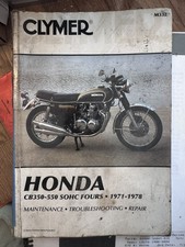 Honda CB350-550 SOHC Fours 1971-1978 motorcycle Clymer service manual CB550 picture