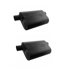 Flowmaster-952549-QTY2 Universal 2 Pcs Black Aluminized Steel Chambered Mufflers picture
