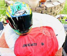 Vintage Suomy 2007 J18 Vandal USA/Britain Full Face Helmet/Dark/Clear Visor/LG picture