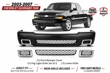Front Bumper Cover & Lower Grille Kit For 2003-2007 Chevrolet Silverado 1500 picture