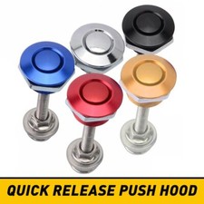 2-10pc Push Button Quick Release Hood Bonnet Pins Lock Clip Car Bumper Latch Kit picture