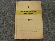 1953-1959 Mercedes Benz 180D Sedan Parts Catalog Manual 1954 1955 1956 1957 1958 picture