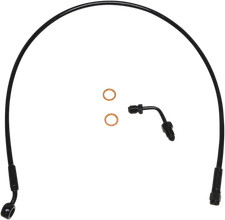 Magnum XR Stainless Upper Front Brake Line Kit, Harley-Davidson ABS, 28in Black picture