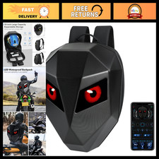 Large Waterproof Motorcycle Backpack with LED Screen, Hard Shell Design, Travel picture