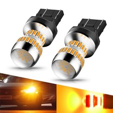 AUXITO Amber 7443 LED 7444 Front Turn Signal Blinker Light Bulbs No Hyper Flash picture