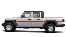 Retro Side Center Stripes Theme Graphics Vinyl Decals Fits Jeep Gladiator 220+ picture