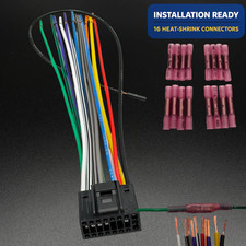 POWER WIRE HARNESS FOR JVC KW-AV50 KWAV50 Kit With Connectors picture