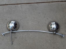 1928-32 Ford Model A light mounting bar and headlight buckets, nice original picture