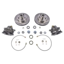 New Front Deluxe Disc Brake Kit Drilled & Slotted for Chevy C10 GMC Truck 73-87 picture