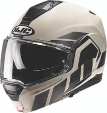 HJC Adult's I100 Beis Modular Motorcycle Helmet Beige/Dark Gray Size Large picture