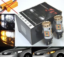 Canbus LED Switchback Light White Amber 7444 Two Bulb Front Turn Signal Upgrade picture