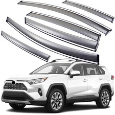 6x Side Rain Guard Window Visor Vent Shade Wind Deflector For 19-24 Toyota Rav4 picture