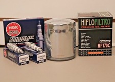 Harley Davidson Sportster 883 1200 HD Tune Up Oil Filter NGK Iridium Spark Plugs picture