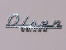 Vintage Olsen Dodge Omaha Nebraska Metal Dealer Badge Emblem Tag Trunk Rare NE picture