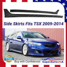 Side Skirts Body Kit ABS Unpainted Black PU Type-S Style Fits Acura TSX 2009-14 picture