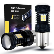 2x Innovited 1156 LED Reverse Light Tail Backup Bulb 6500K White Parking DRL picture