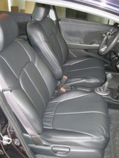 Clazzio PVC Black Custom Tailored Seat Covers for 2009-2010 Honda Fit picture