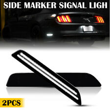 2PC For 2010-2014 FORD MUSTANG Boss 302 LED SMOKED SIDE MARKER LIGHTS REAR WHITE picture