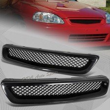 For 1996-1998 Honda Civic JDM Type R Black Mesh ABS Front Hood Grille Grill picture