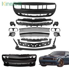 For 2008-2014 Dodge Challenger Hellcat Style SRT Front Bumper Cover Grille Lip picture