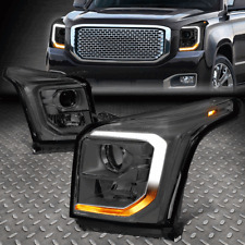 [LED DRL Signal]For 15-20 GMC Yukon XL Smoked/Clear Projector Headlight Lamps picture