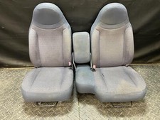 98-02 FORD RANGER 2 DOOR FRONT DRIVER & PASSENGER DENIM BLUE CLOTH SEATS picture