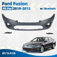 For 2010 2011 2012 Ford Fusion Front Bumper Cover Kit W/ Brackets Primed picture
