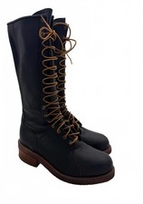 Hall's Lineman Motorcycle Boots 12E Gorgeous w/ New Soles picture