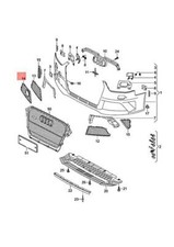 AUDI RS4 AVANT QUATTRO 8K5 AIR GUIDE GRILLE BLACK-GLOSSY 8K0807682ST94 picture
