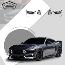 Fits For 2024-2026 Ford Mustang Dark Horse Style LED Air Induct Trim Covers picture