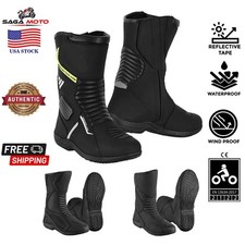 Men’s Motorcycle Boots Genuine Leather Waterproof Riding Touring Protective picture