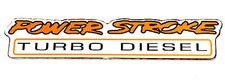 POWERSTROKE TURBO DIESEL EMBLEM ORANGE/CHROME picture