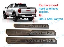3PCS Matte Black Door Rear Elevation Emblem Badges Fit 2023+ GMC Canyon picture