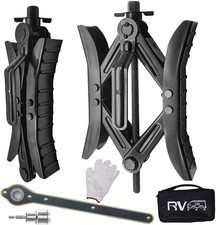 Camper Wheel Chock Stabilizer RV X Chocks Scissor 2 Sets Tire Locking picture