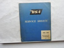 1955-1962 BSA Service Sheets Group With Swinging Arm A10 650 Pre Unit B12010 picture