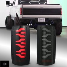 Fit 1987-1996 Ford F150 F250 F350/Bronco LUXX-Series LED Tail Lights Black picture