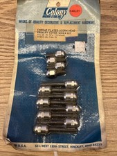 Colony 7146-12 Chrome Harley Acorn  Primary Cover Screw Kit Fits 65-70 74s 12 Pc picture