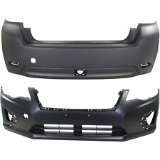 Front and Rear Bumper Cover Primed For 2012 2013 2014 Subaru Impreza Hatchback picture