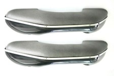 55-59 60-66 Chevy/GMC Pickup Truck LH/RH Gray Arm Rests Pull Handle Chrome Trim picture