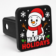 Happy Holidays Merry Christmas 2-Inch Receiver, Durable PETG, TRUCK SUV Gift picture