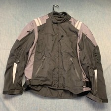 Viking Cycle Men's Jacket Size M Black Gray Padded Armor Mesh Motorcycle Riding picture