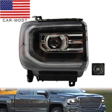 For 2016-2018 GMC Sierra 1500 FULL LED Projector Black Headlights w/DRL Right picture